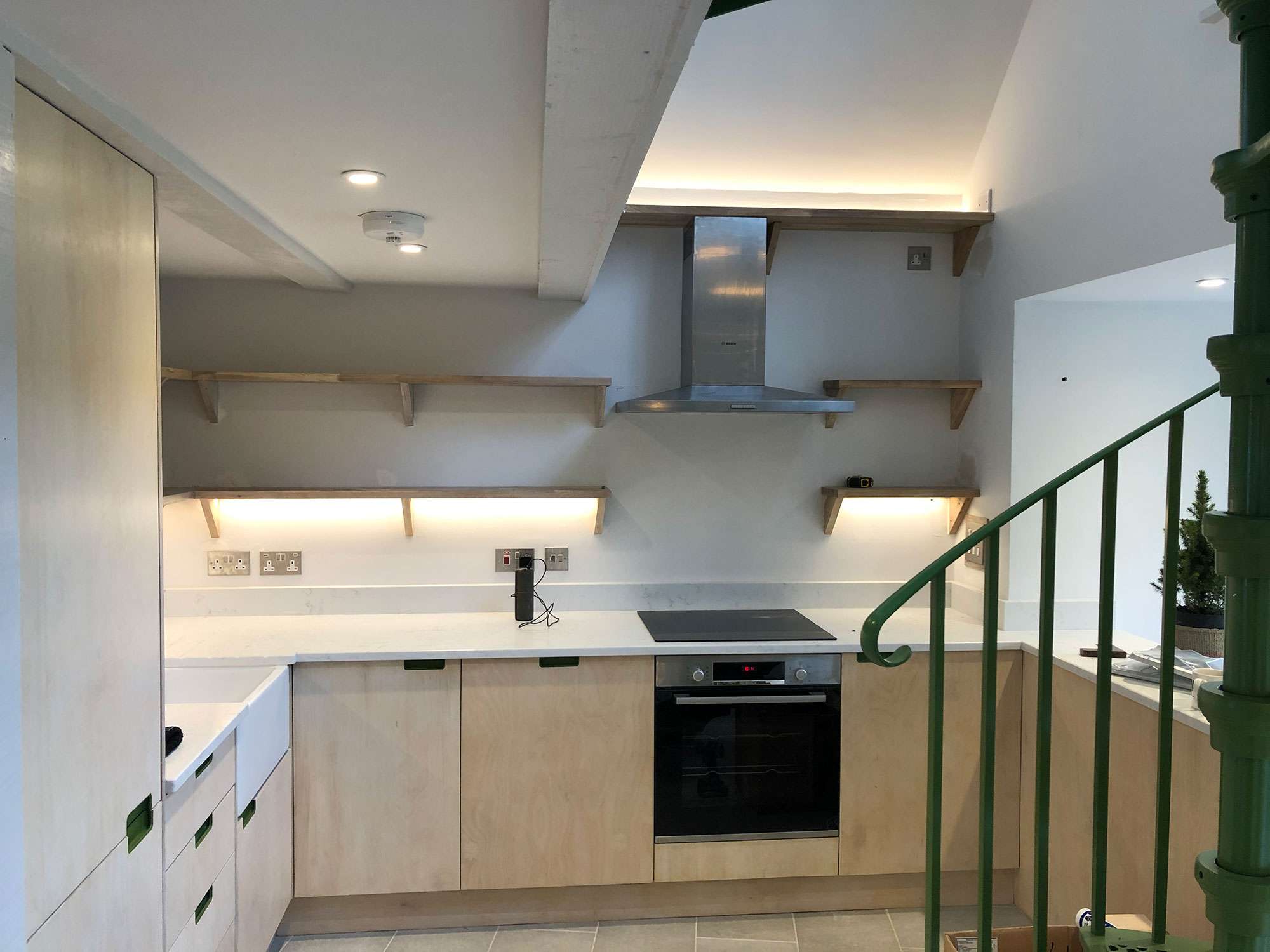 Rental property kitchen with electrical work completed by LH Electrical